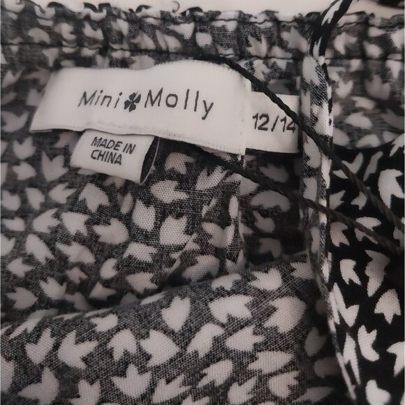 NWT Mini Molly Girls Black Bird Spaghetti Strap Camisole Shirt Sz 12/14 - Picture 4 of 10